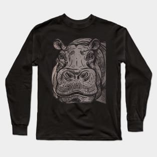 Hippo head Long Sleeve T-Shirt